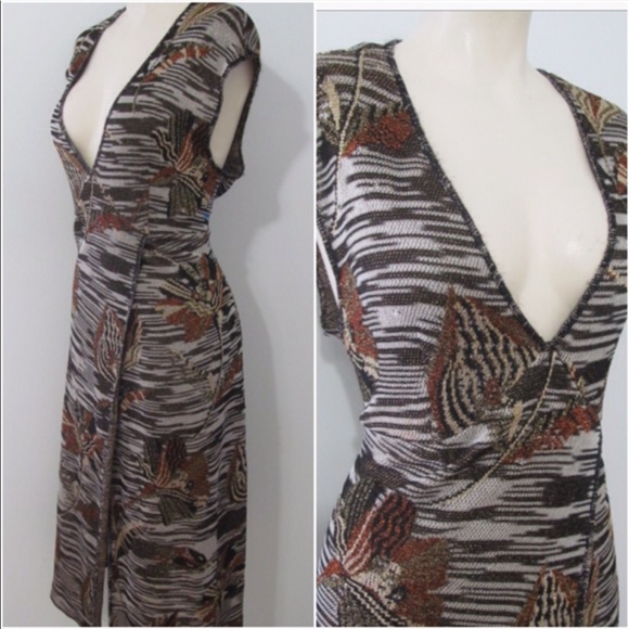 missoni gold dress